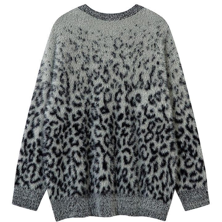 Tntwear® Mohair Knit Sweater Full Leopard - tntwear1