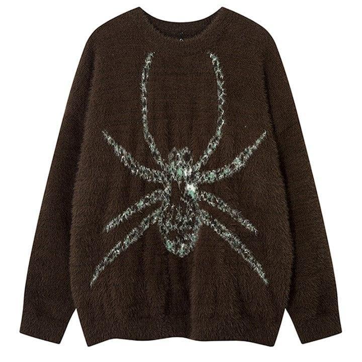 Tntwear® Casual Knitted Sweater Embroidery Spider - tntwear1