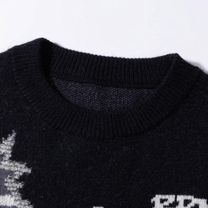 Tntwear® Dark Gothic Sweater Skull and Bone - tntwear1