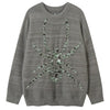 Tntwear® Casual Knitted Sweater Embroidery Spider - tntwear1