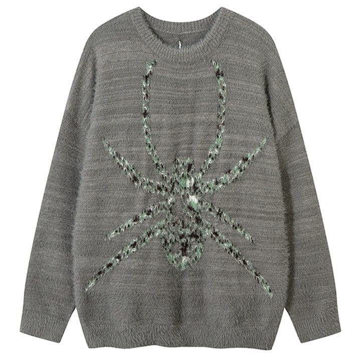Tntwear® Casual Knitted Sweater Embroidery Spider - tntwear1