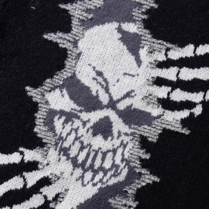 Tntwear® Dark Gothic Sweater Skull and Bone - tntwear1