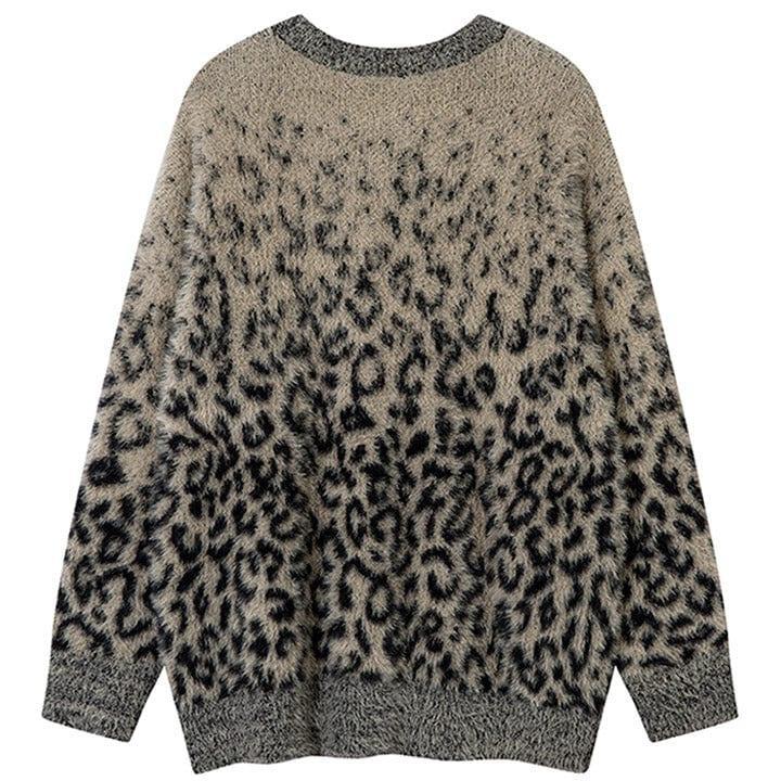 Tntwear® Mohair Knit Sweater Full Leopard - tntwear1
