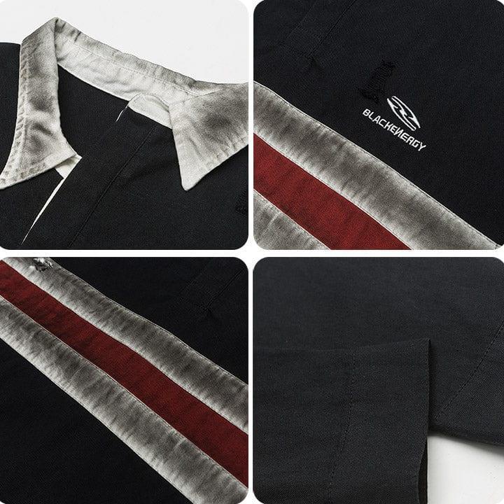 Tntwear® Patchwork Color Block Stripe Sweatshirt - tntwear1